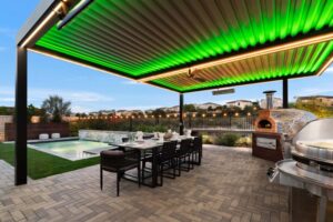 Custom lighting for pergola