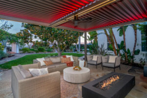 Custom lighting for pergola