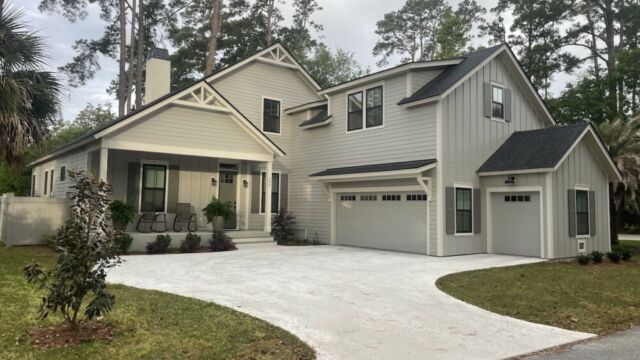 locust fence custom home