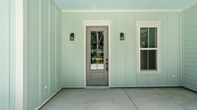 Residential property exterior showing structure, outdoor space, and design elements.