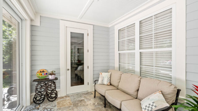 Sunroom with expansive doors