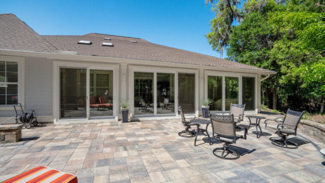Sunroom with expansive doors
