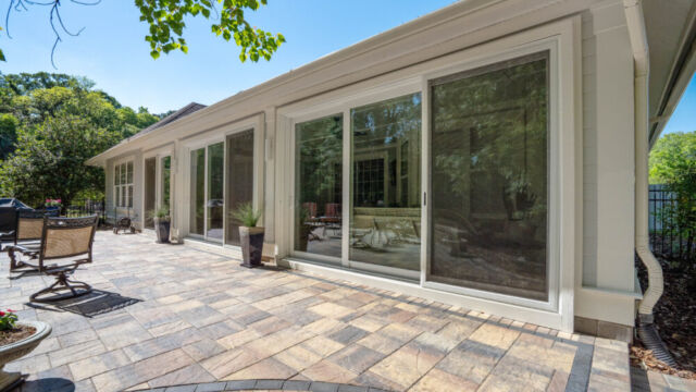 Sunroom with expansive doors