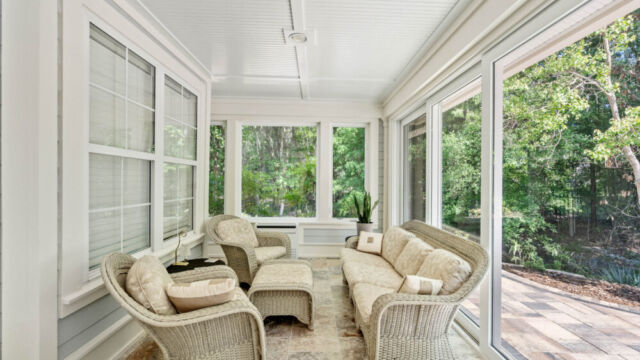 Sunroom with expansive doors