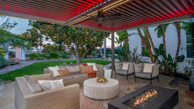 Custom lighting for pergola